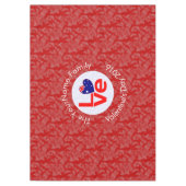 オーストラリア国旗のハート赤の愛 テーブルクロス (正面)