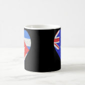 オーストラリア国旗のハート コーヒーマグカップ (中央)