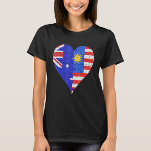 オーストラリア国旗のハート Tシャツ