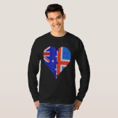 オーストラリア国旗のハート Tシャツ (正面フル)