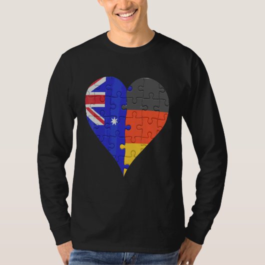 オーストラリア国旗のハート Tシャツ (正面)