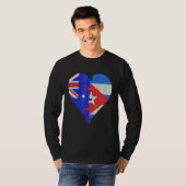 オーストラリア国旗のハート Tシャツ (正面フル)