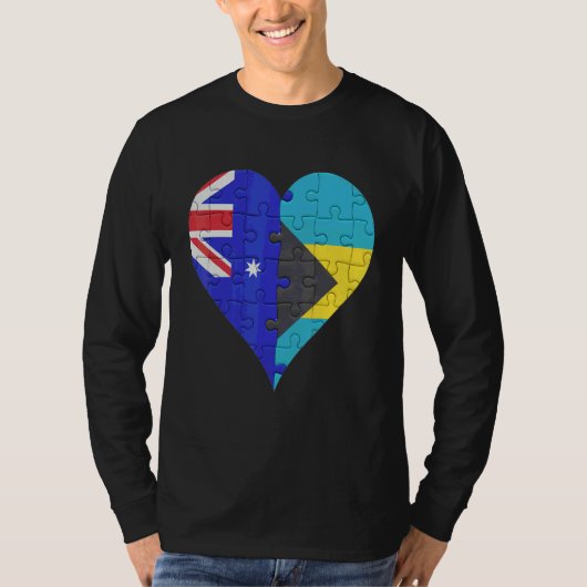 オーストラリア国旗のハート Tシャツ (正面)