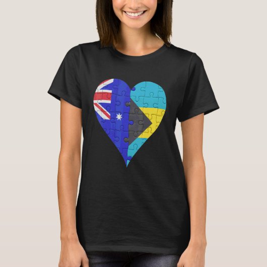 オーストラリア国旗のハート Tシャツ (正面)