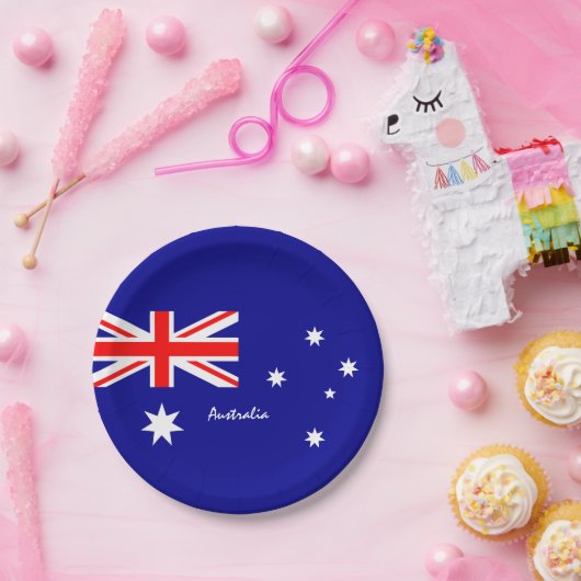 オーストラリア国旗のパーティープレート、スポーツ/ラグビーファン ペーパープレート (パーティー)