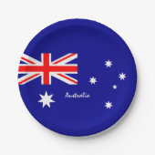 オーストラリア国旗のパーティープレート、スポーツ/ラグビーファン ペーパープレート (正面)