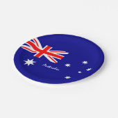 オーストラリア国旗のパーティープレート、スポーツ/ラグビーファン ペーパープレート (アングル)