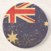 オーストラリア国旗のヴィンテージデザインコースター コースター (正面)