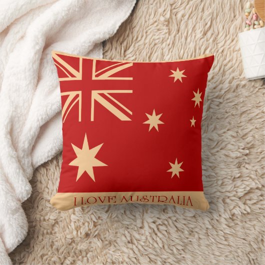 オーストラリア国旗のヴィンテージ枕 クッション (ブランケット)