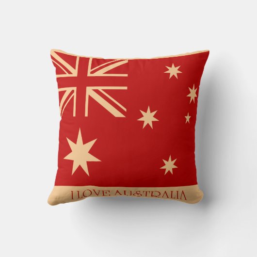 オーストラリア国旗のヴィンテージ枕 クッション (裏面)
