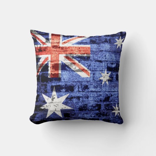 オーストラリア国旗のヴィンテージ クッション (正面)