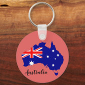 オーストラリア国旗の地図オーストラリア キーホルダー (裏面)
