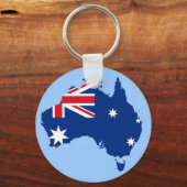 オーストラリア国旗の地図 キーホルダー (正面)
