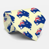 オーストラリア国旗の地図 ネクタイ (ロール)