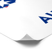 オーストラリア国旗の地図 ポスター (角)