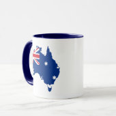 オーストラリア国旗の地図 マグカップ (正面左)