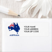 オーストラリア国旗の地図 ラベル (インサイチュ)