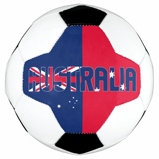 オーストラリア国旗の愛らしい愛国心 サッカーボール (正面)