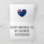 オーストラリア国旗の愛国的誕生日 カード (内部)
