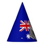 オーストラリア国旗の背景を持つコアラ パーティーハット (左)