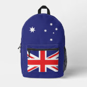 オーストラリア国旗の赤十字オーストラリアの星 プリントバックパック (正面)