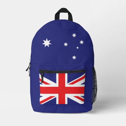 オーストラリア国旗の赤十字オーストラリアの星 プリントバックパック (正面)