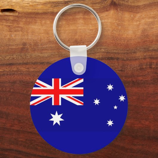 オーストラリア国旗を持つキーチェーン キーホルダー (正面)