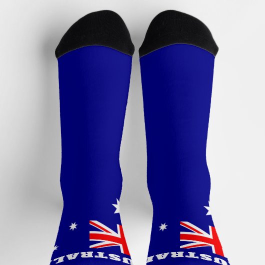 オーストラリア国旗を持つクルーソックス ソックス (上部)