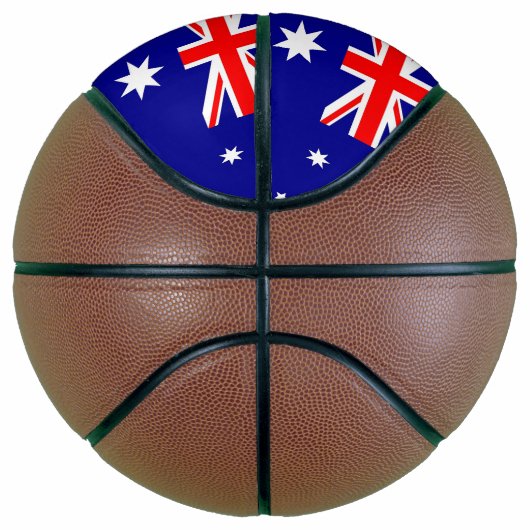 オーストラリア国旗を持つフルサイズバスケットボール バスケットボール (右)