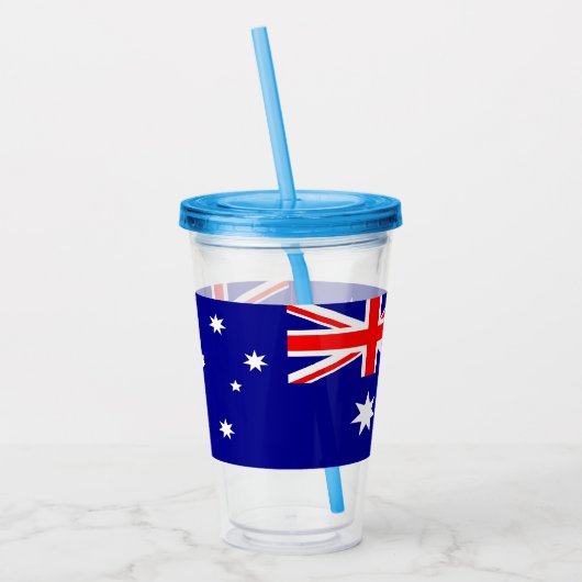 オーストラリア国旗を持つ愛国的なアクリル製タンブラー アクリルタンブラー (左)
