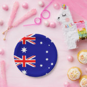 オーストラリア国旗を持つ愛国的紙プレート ペーパープレート (パーティー)