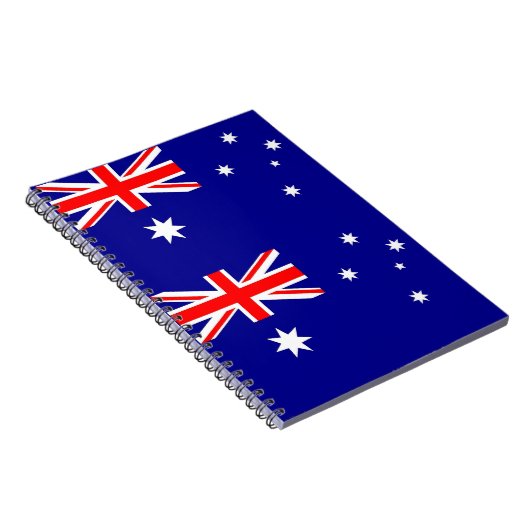 オーストラリア国旗を掲げたノートブック ノートブック (右側)