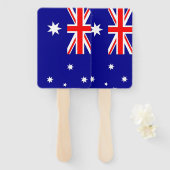 オーストラリア国旗を掲げたハンドファンのセット ハンドファン (正面&裏面)