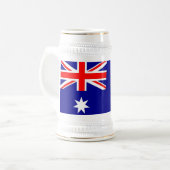 オーストラリア国旗を掲げたマグカップ ビールジョッキ (正面左)