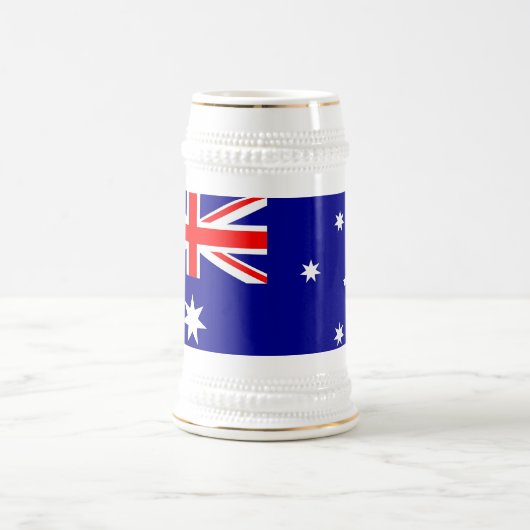オーストラリア国旗を掲げたマグカップ ビールジョッキ (中央)
