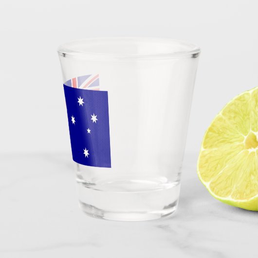 オーストラリア国旗を掲げた愛国的なショットグラス ショットグラス (右)