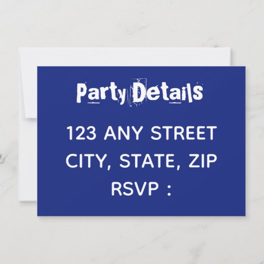 オーストラリア国旗カスタマイズのパーティー招待状 招待状 (裏面)