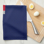 オーストラリア国旗デザイン炭素繊維クロムスタイル キッチンタオル (四つ折り)