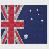 オーストラリア国旗デザイン炭素繊維クロムスタイル ラッピングペーパー (フラット)