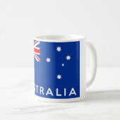 オーストラリア国旗記号名文字 コーヒーマグカップ (正面右)