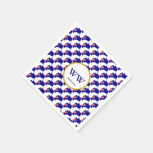 オーストラリア国旗 お祝い 誕生日 伝統 パーティー スタンダードカクテルナプキン (角)