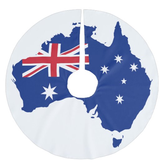 オーストラリア国旗 ブラッシュドポリエステルツリースカート (正面)