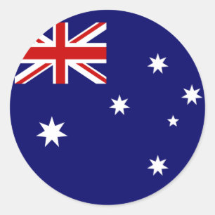 オーストラリア国旗 ラウンドシール