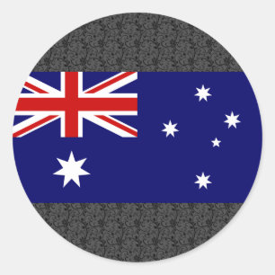 オーストラリア国旗 ラウンドシール