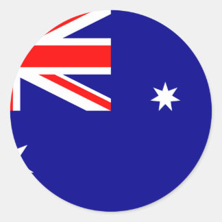 オーストラリア国旗 ラウンドシール