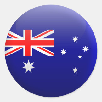 オーストラリア国旗 ラウンドシール