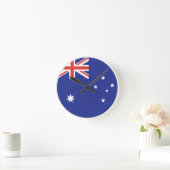 オーストラリア国旗 ラウンド壁時計 (ホーム)
