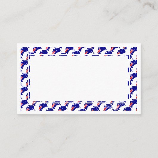 オーストラリア国旗 |愛国心パーソナライズされた 名刺 (裏面)