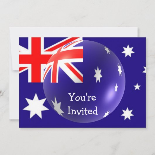 オーストラリア国旗 招待状 (正面)