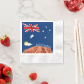 オーストラリア国旗      縁ありカクテルナプキン (インサイチュ)